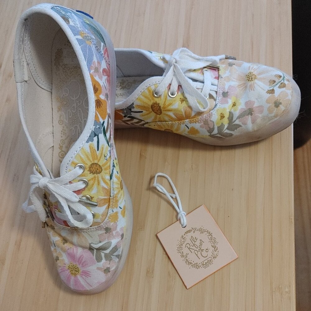 Keds x Rifle Paper Co. Floral canvas lace-up sneakers - nearly new